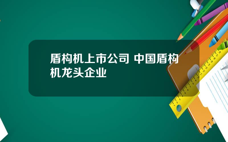 盾构机上市公司 中国盾构机龙头企业